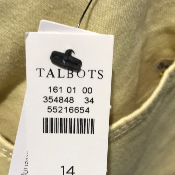 Talbots Pants - Talbots women Straight Leg Crop Jean At Waits Size 14  Light Yellow Color
